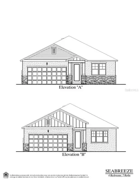 Exterior rendering of this home design in Arbor Meadows, Spring Hill, FL (Image 2). Exterior rendering of this home design in Arbor Meadows, Spring Hill, FL (Image 2).