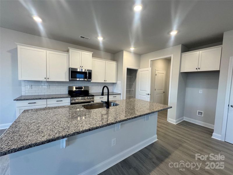 Spacious kitchen island