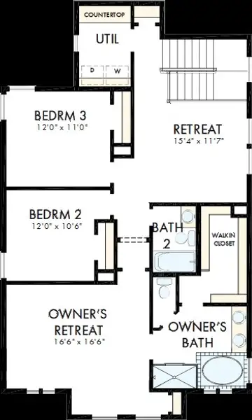 2D floor plan layout of this home in Goodnight Ranch, Austin, TX (Image 3). 2D floor plan layout of this home in Goodnight Ranch, Austin, TX (Image 3).