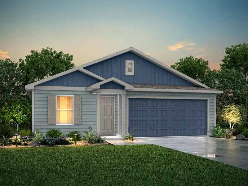 Front exterior of a new home in Meadows of Chandler, Chandler, TX, highlighting curb appeal (Image 2). Front exterior of a new home in Meadows of Chandler, Chandler, TX, highlighting curb appeal (Image 2).