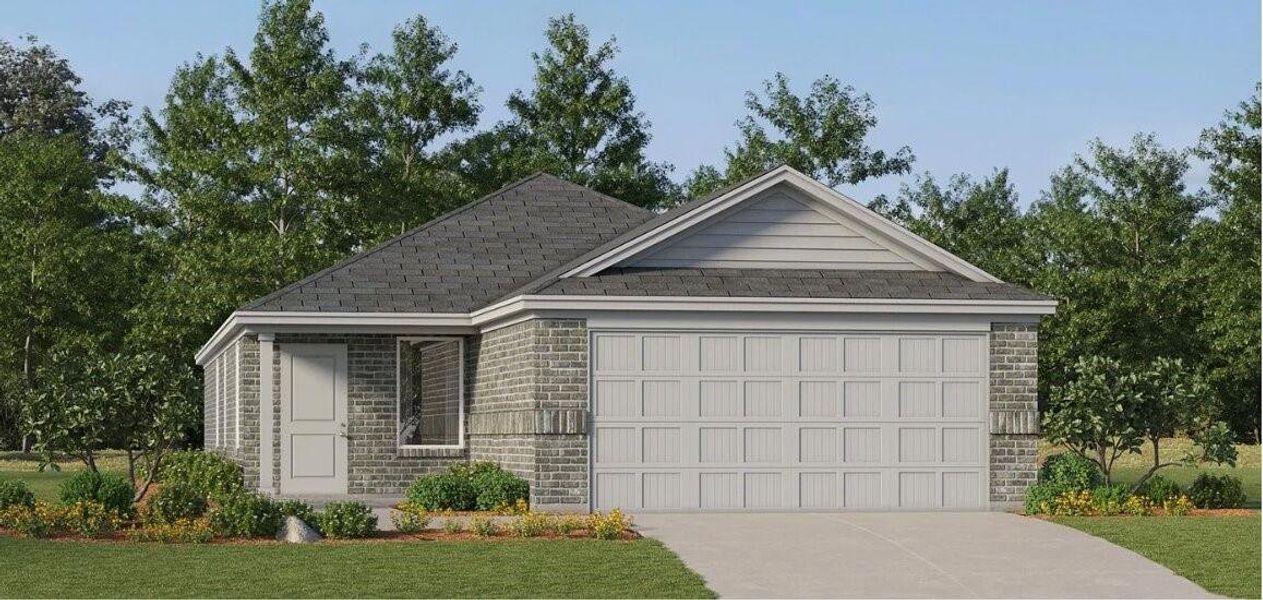 Front exterior of a new home in Emberly, Beasley, TX, highlighting curb appeal (Image 1). Front exterior of a new home in Emberly, Beasley, TX, highlighting curb appeal (Image 1).