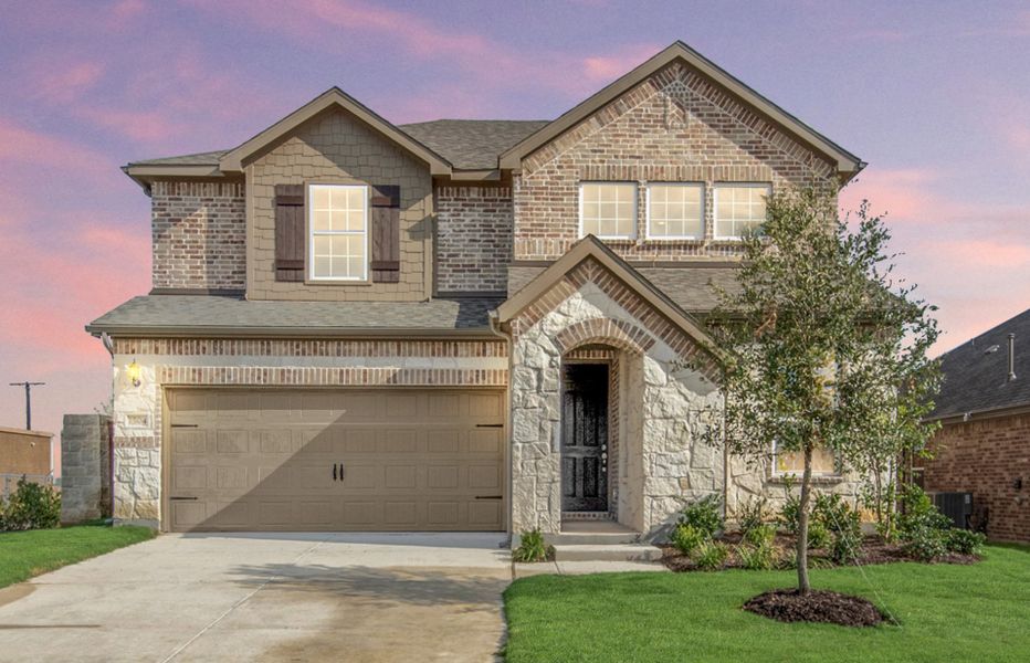 The Lochridge, a two-story home with 2-car garage