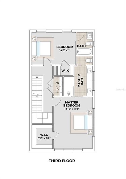 2D floor plan layout of this home in , St. Petersburg, FL (Image 8).