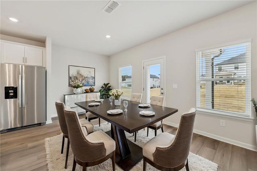 Furnished interior view inside a new home in Parkside at Grayson, Grayson (Image 10).