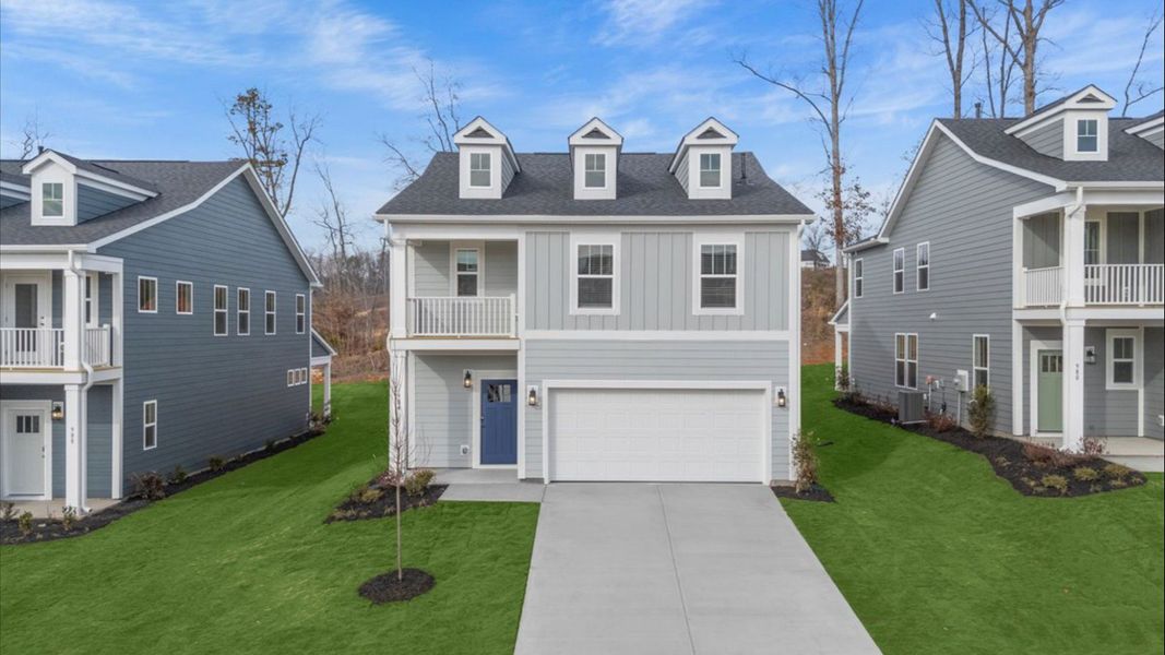 Representative exterior photo of a completed home built from the Beramont by DRB Homes in Harrier Point, Woodruff, SC (Image 25).
