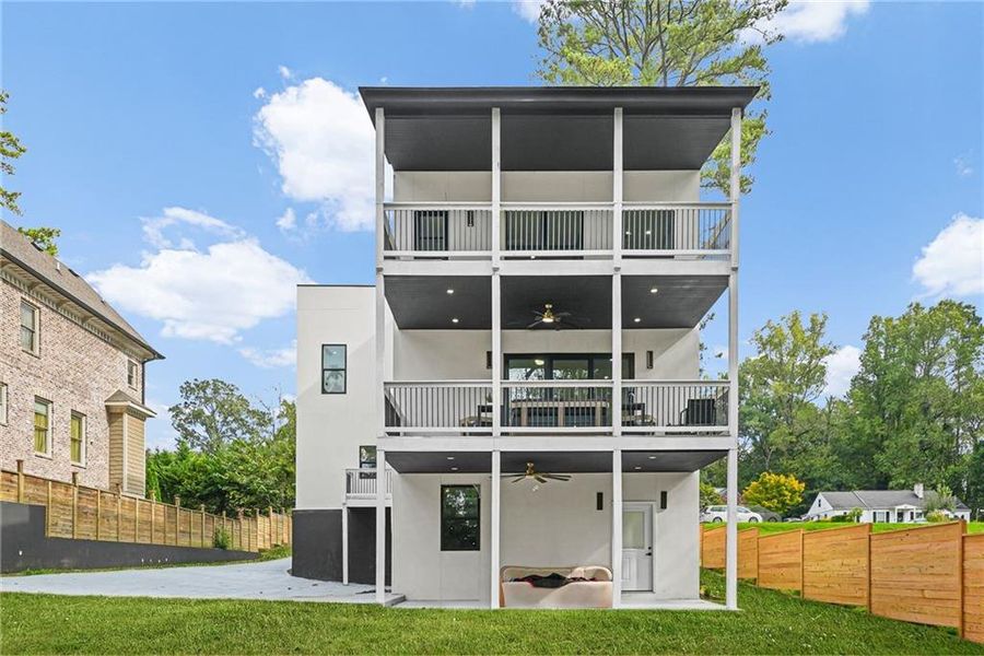 Exterior details and patio area of a home in , Atlanta (Image 44).
