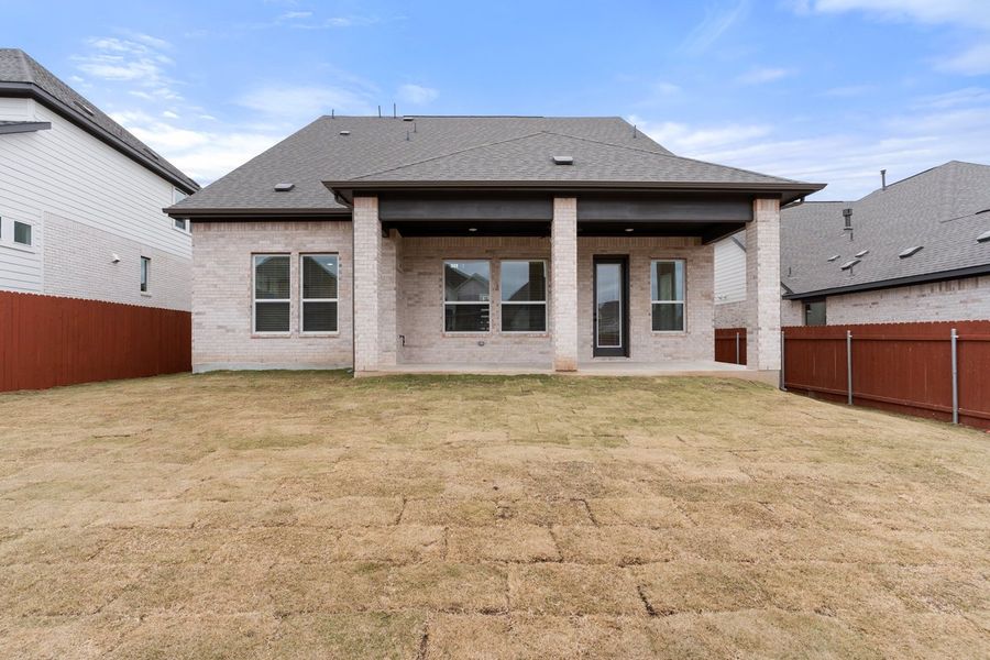 Exterior details and patio area of a home in Sauls Ranch, Round Rock (Image 4). Exterior details and patio area of a home in Sauls Ranch, Round Rock (Image 4).