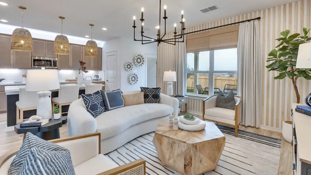 Representative furnished interior of a home built from the Meyerson by DRB Homes in Calumet, Jarrell (Image 7). Representative furnished interior of a home built from the Meyerson by DRB Homes in Calumet, Jarrell (Image 7).