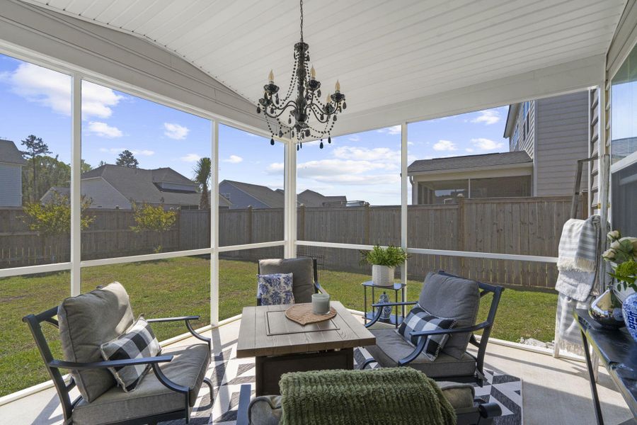 Exterior details and patio area of a home in Sweetgrass at Summers Corner, Summerville (Image 23).