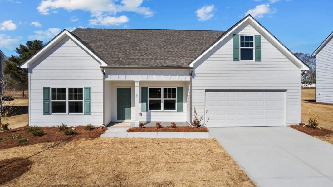 Representative exterior photo of a completed home built from the Lexington by Piedmont Residential in Hampton Ridge, Jefferson, GA (Image 14).