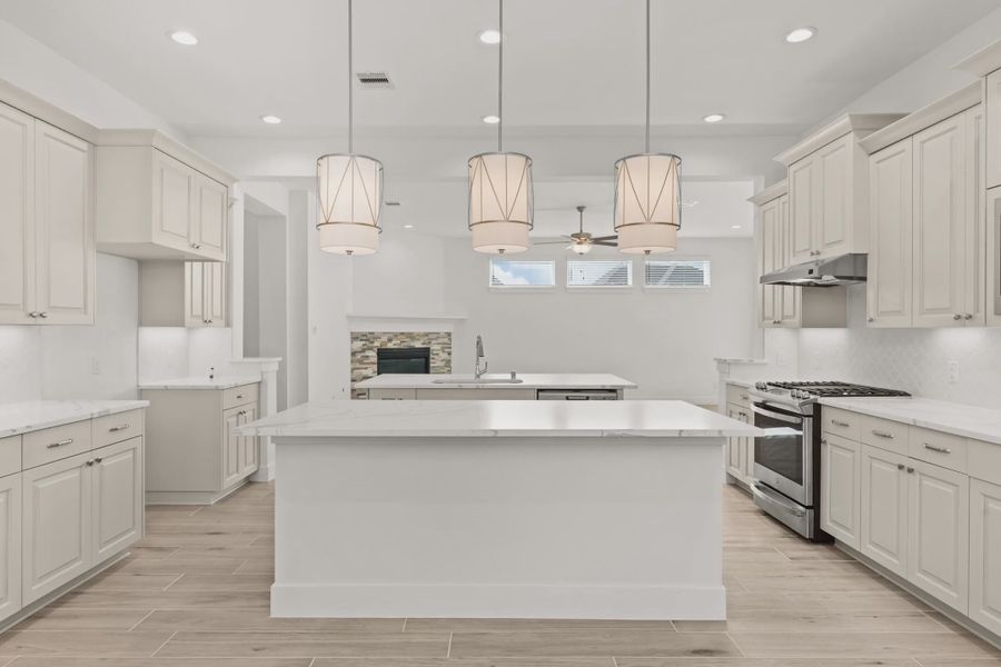 Representative furnished interior of a home built from the Macalister by Chesmar Homes in Artavia, Conroe (Image 4).