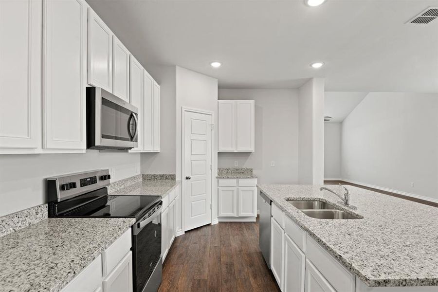 Furnished interior view inside a new home in Burgess Meadows, Cleburne (Image 3). Furnished interior view inside a new home in Burgess Meadows, Cleburne (Image 3).