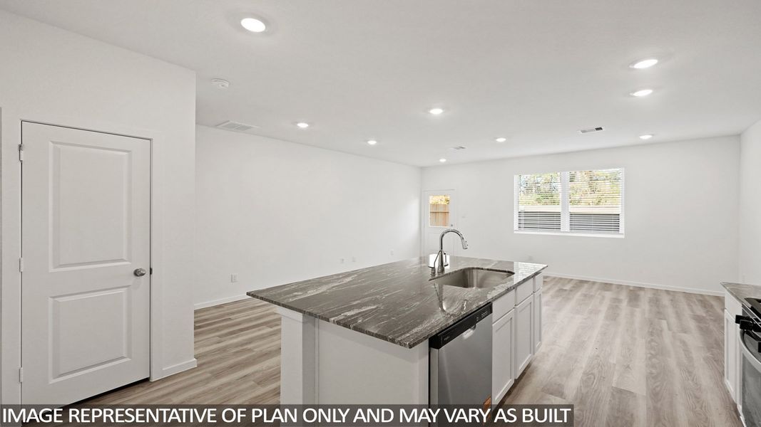 Furnished interior view inside a new home in Bridges on Lake Houston Villas, Humble (Image 4).