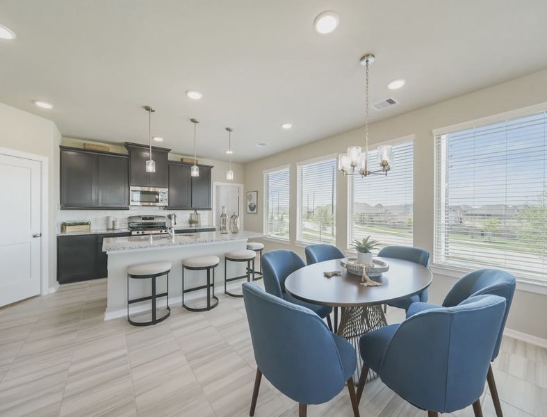 Representative furnished interior of a home built from the Springfield by Chesmar Homes in Sienna Courtyard, Missouri City (Image 5).