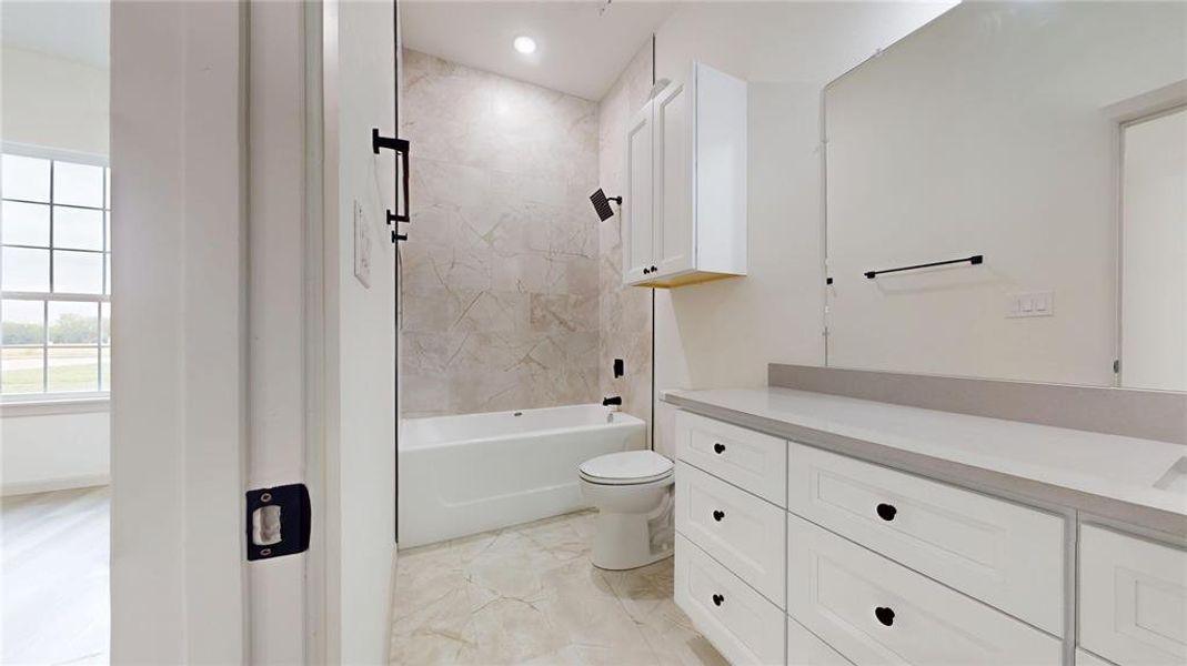 Furnished interior view inside a new home in , Point (Image 4).