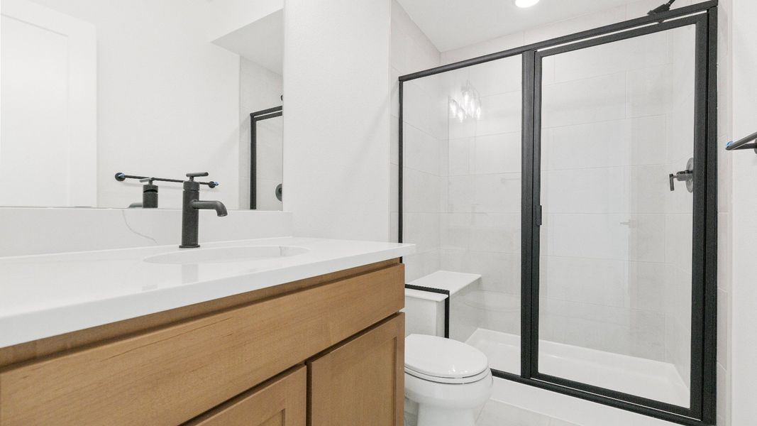 Furnished interior view inside a new home in Dillon Pointe - Journey, Broomfield (Image 27).