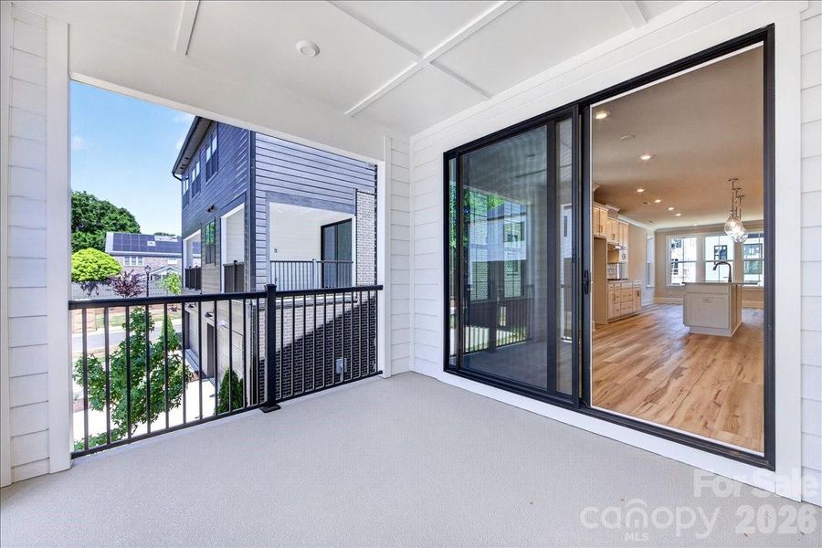 Second floor covered outdoor living