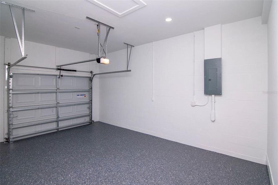 oversized one-car garage.