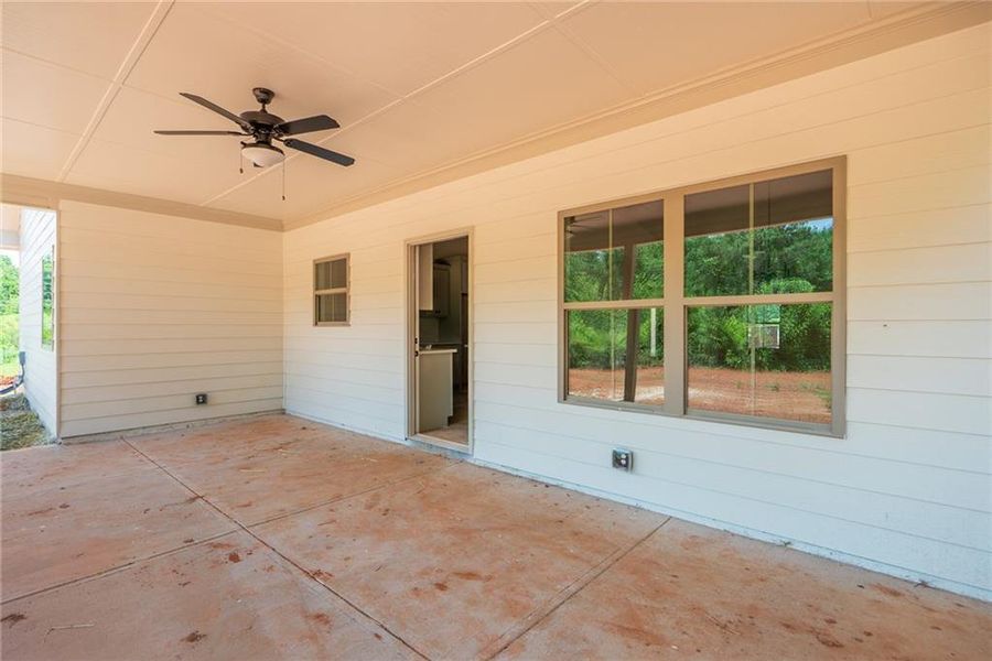 Exterior details and patio area of a home in , Social Circle (Image 7). Exterior details and patio area of a home in , Social Circle (Image 7).