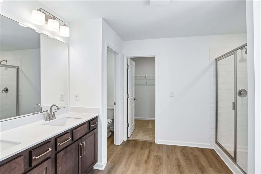 Furnished interior view inside a new home in Eastlyn Crossing, Flowery Branch (Image 6).