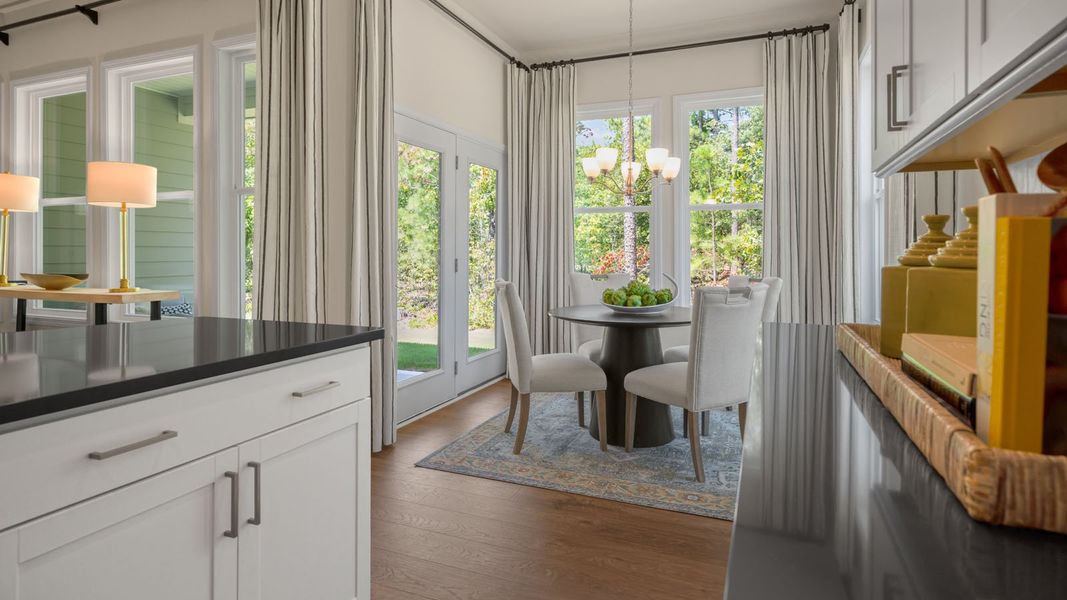 Furnished interior view inside a new home in The Villas at Kinsley, Jamestown (Image 13).