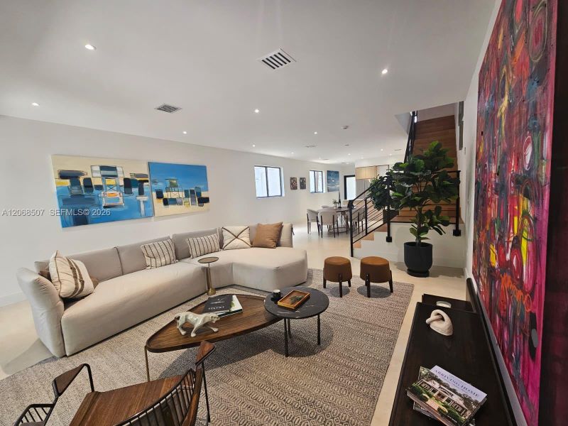 Furnished interior view inside a new home in , Miami (Image 10). Furnished interior view inside a new home in , Miami (Image 10).