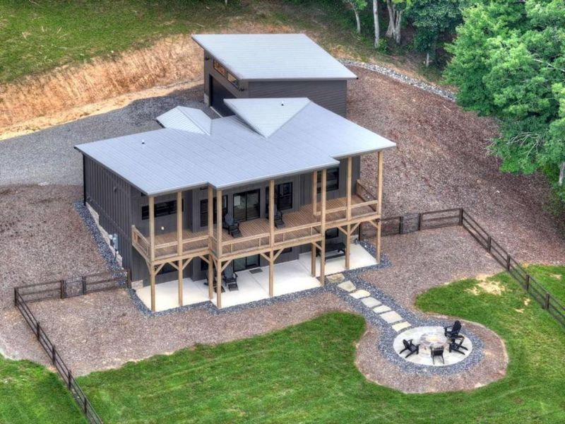Exterior details and patio area of a home in , Blue Ridge (Image 27). Exterior details and patio area of a home in , Blue Ridge (Image 27).
