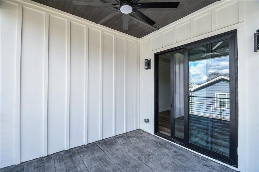 Exterior details and patio area of a home in , Atlanta (Image 39).