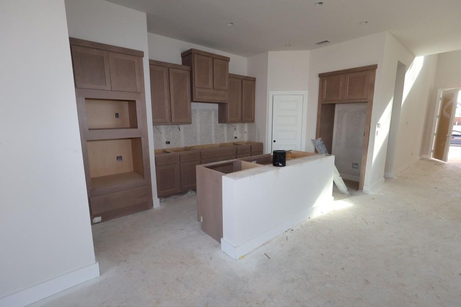 In-progress construction of a new home in Woodson’s Reserve 45′, Spring, TX (Image 5).