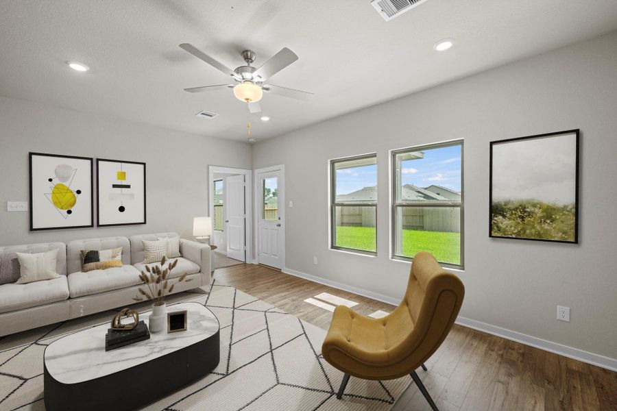 Furnished interior view inside a new home in Windrose Green, Angleton (Image 9). Furnished interior view inside a new home in Windrose Green, Angleton (Image 9).