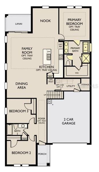 2D floor plan layout of this home in Oakfield Trails Traditional, Parrish, FL (Image 2). 2D floor plan layout of this home in Oakfield Trails Traditional, Parrish, FL (Image 2).