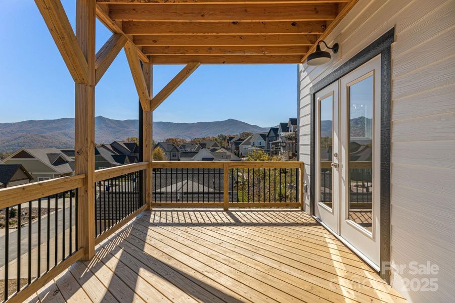 Exterior details and patio area of a home in , Black Mountain (Image 25).