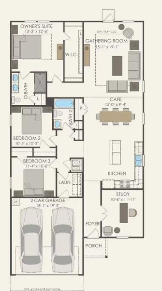 Pulte Homes, Hewitt/P floor plan