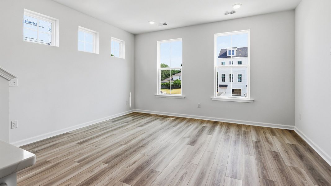 Furnished interior view inside a new home in Clear Springs Townhomes, North Charleston (Image 15). Furnished interior view inside a new home in Clear Springs Townhomes, North Charleston (Image 15).