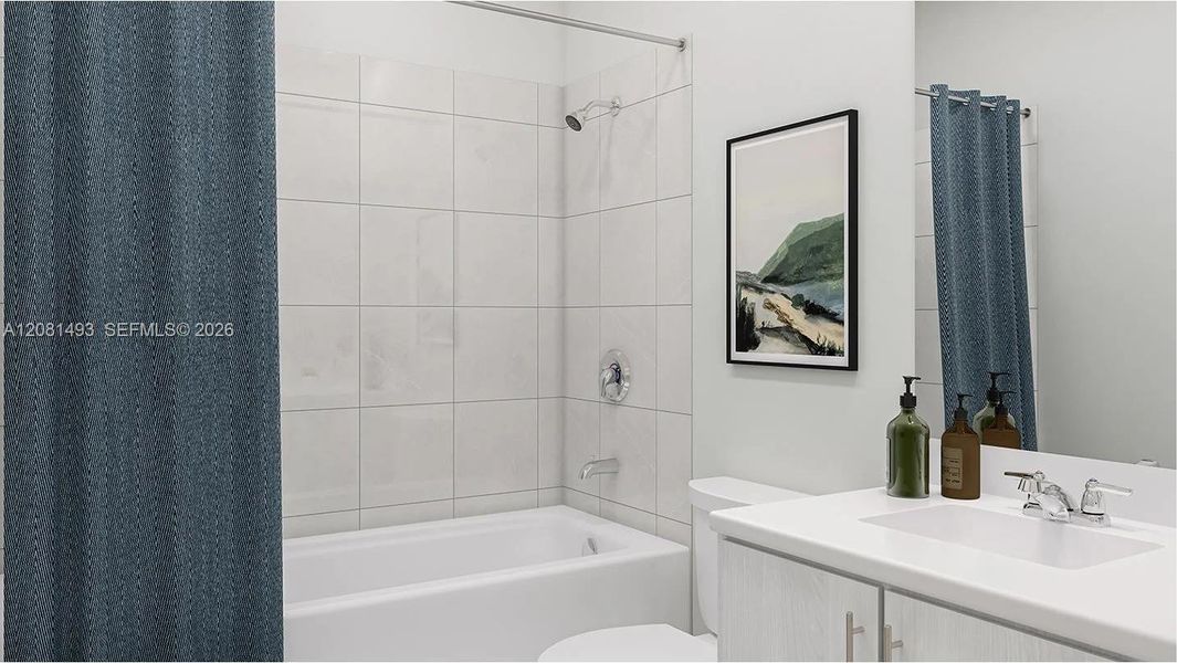 Furnished interior view inside a new home in Solstice, Miami (Image 4).