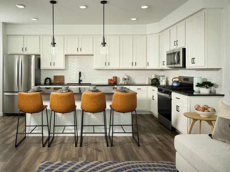 Representative furnished interior of a home built from the Contour Three by Brookfield Residential in Uplands, Westminster (Image 10).