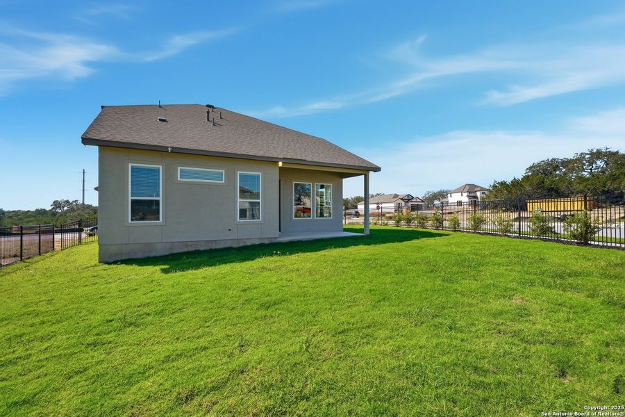 Exterior details and patio area of a home in Esperanza – New Phase Now Selling, Boerne (Image 27). Exterior details and patio area of a home in Esperanza – New Phase Now Selling, Boerne (Image 27).