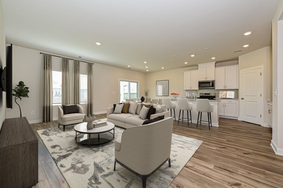 Furnished interior view inside a new home in Harper Landing, Stanley (Image 4).