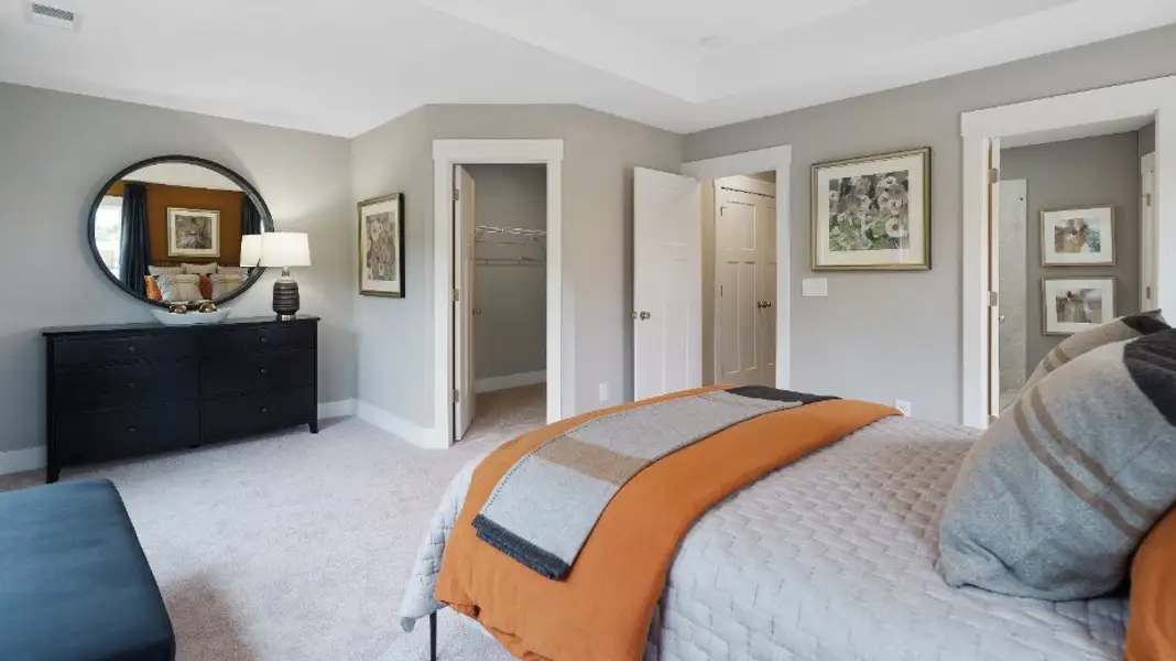 Furnished interior view inside a new home in Sidney Creek Townhomes, Zebulon (Image 4). Furnished interior view inside a new home in Sidney Creek Townhomes, Zebulon (Image 4).