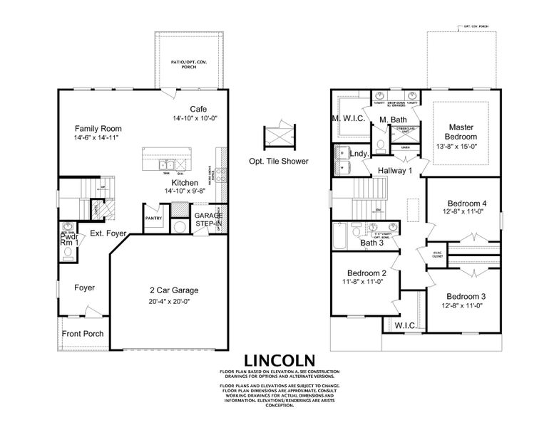 2D floor plan layout of this home in Tillery Park, Grovetown, GA (Image 4).
