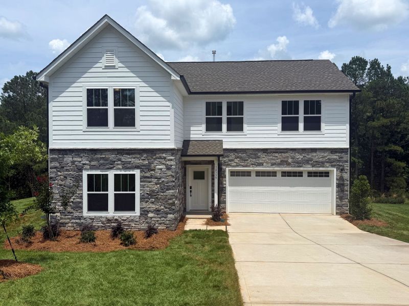 Front exterior of a new home in Edgewater - Lakeview Point, Lancaster, SC, highlighting curb appeal (Image 1).