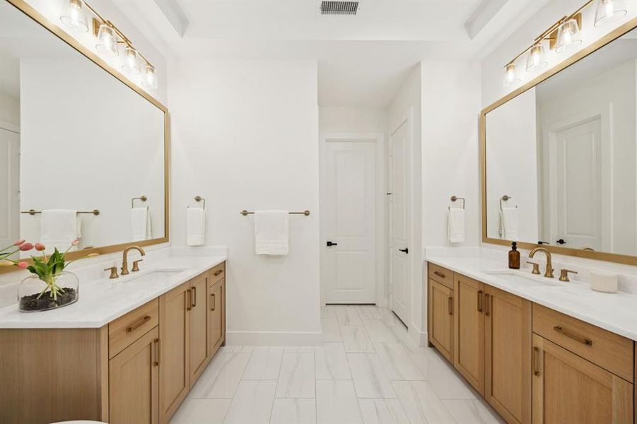 Furnished interior view inside a new home in Edgestone at Legacy, Frisco (Image 24).