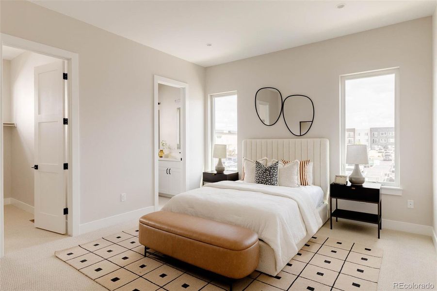 Furnished interior view inside a new home in A Line Townhomes, Denver (Image 15).