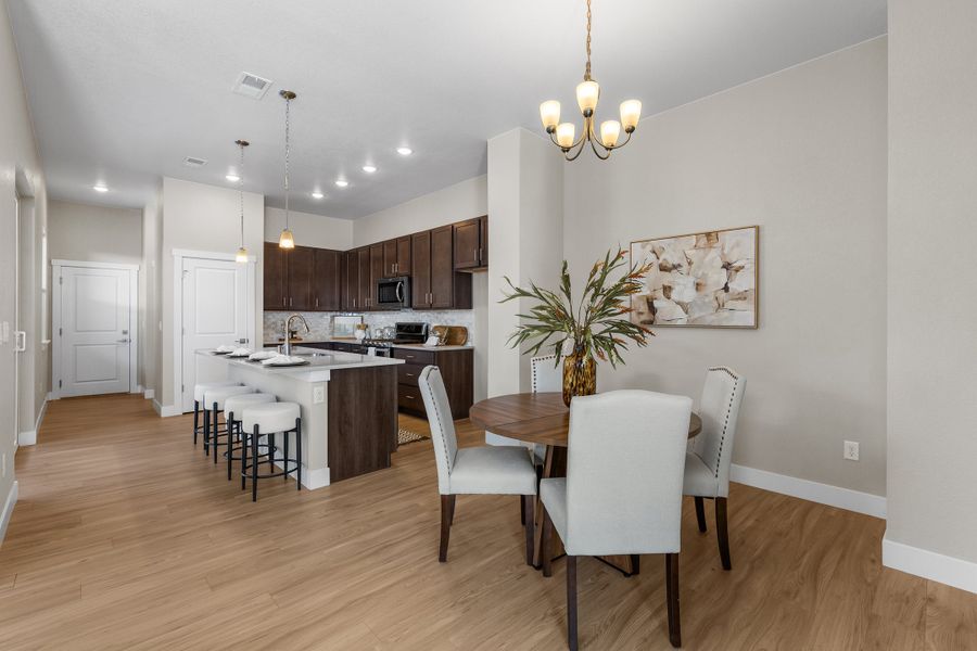 Furnished interior view inside a new home in Trailside on Harmony, Timnath (Image 42).