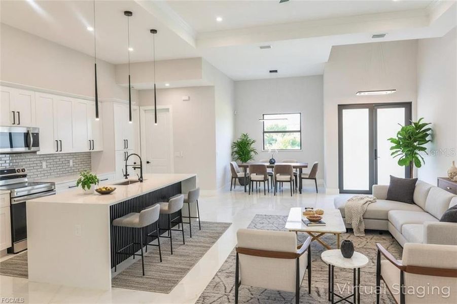 Furnished interior view inside a new home in , Lehigh Acres (Image 15).