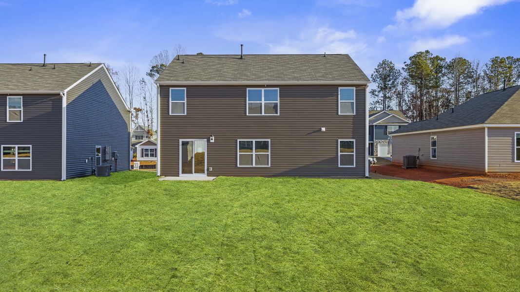 Exterior details and patio area of a home in Bentley Park, Greenwood (Image 3). Exterior details and patio area of a home in Bentley Park, Greenwood (Image 3).