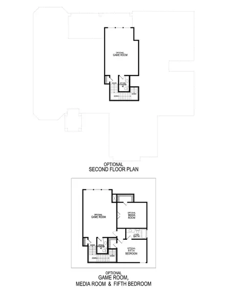2D floor plan layout for the Worthington FS by First Texas Homes in Parker Ranch, Parker, TX (Image 3).
