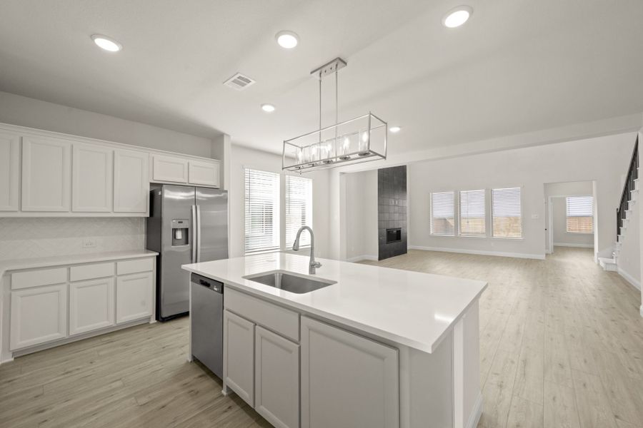 Furnished interior view inside a new home in Creekview Meadows, Pilot Point (Image 7).