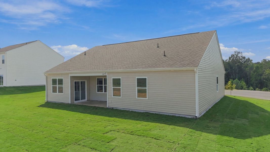 Exterior details and patio area of a home in Beaver Dam Crossing, Bailey (Image 18).