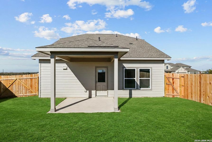 Exterior details and patio area of a home in Garden Grove, San Antonio (Image 4).